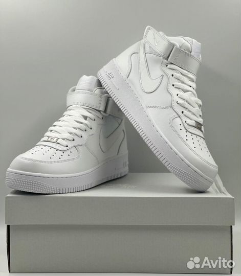 Белые Nike Air Force 1 High для повседневного обра