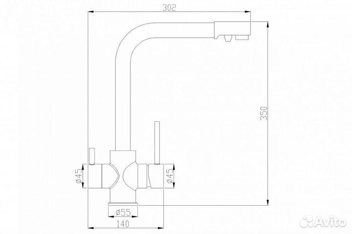 Смеситель SH 552 bronze