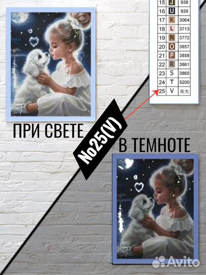 Алмазная мозайка набор на подрамнике светящаяся