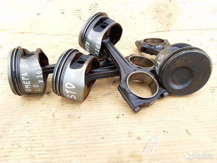 Поршень +шатун Опель Омега Б X20SE
