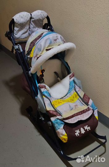 Санки коляска Ника детям 7 3