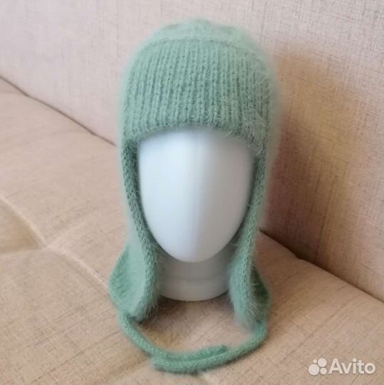 Шапка-ушанка из пуха норки