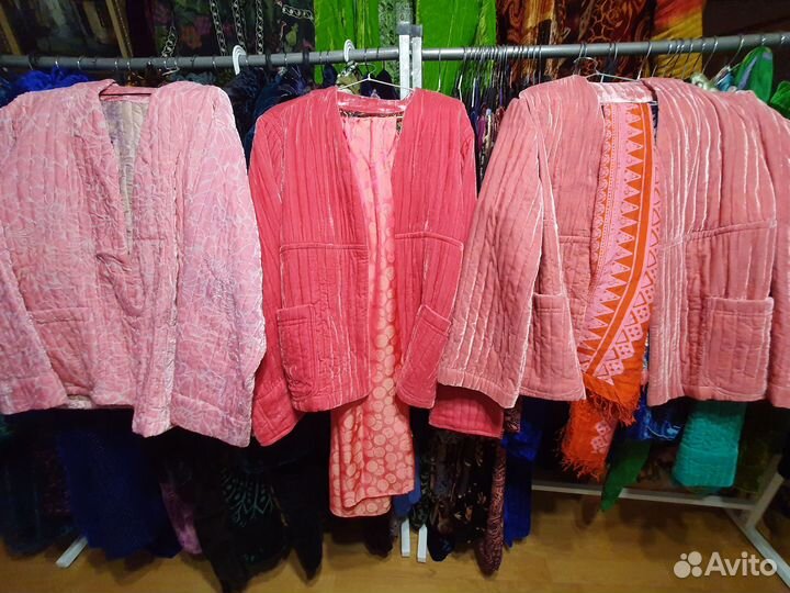 Кафтан кимоно фуфайка пальто из шелк.бархата