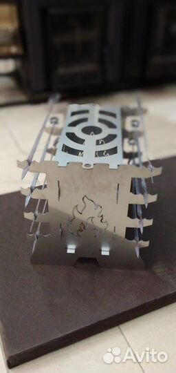 Эко-мангал вертикальный, из нержавеющей стали