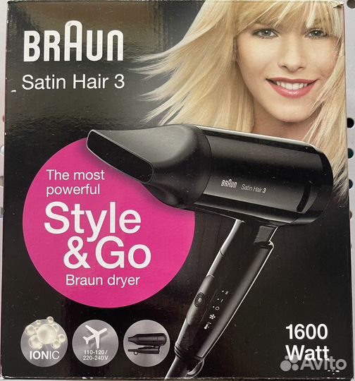 Фен braun satin hair 3 hair dryer hd 350