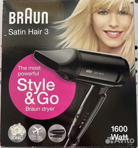 Фен braun satin hair 3 hair dryer hd 350
