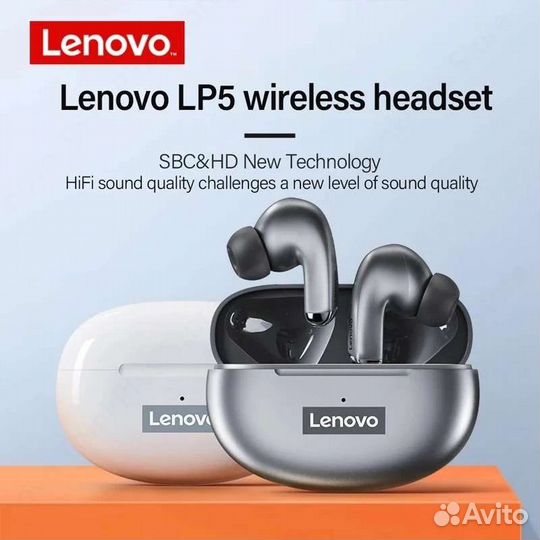 Оригинальные Bluetooth-наушники Lenovo LP5
