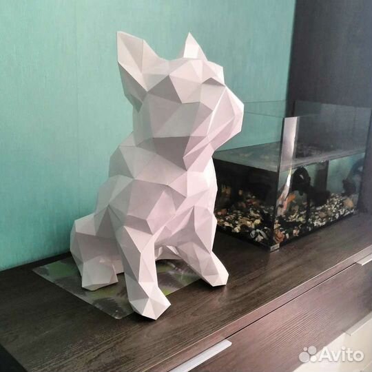 Бульдог papercraft фигура из бумаги