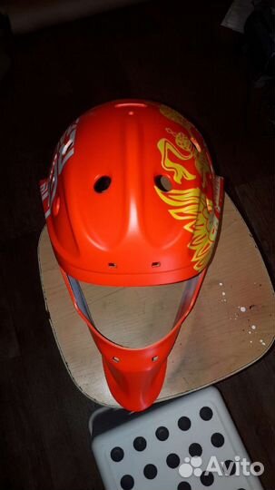 Шлем вратарский новый аэрография профессиональный