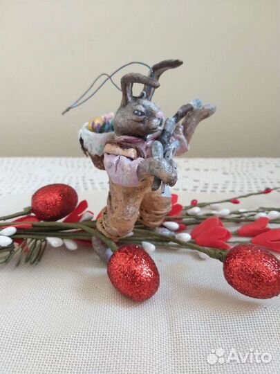 Пасхальный кролик ватная игрушка