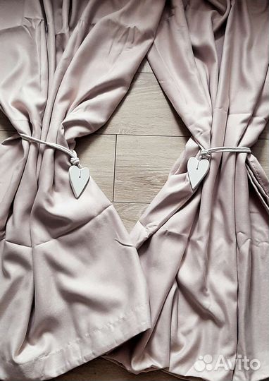 Шторы пудровые из Leroy Merlin плюс тюль органза