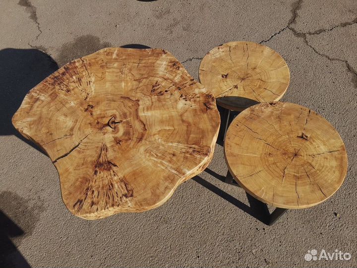 В наличии столик из спила тополя