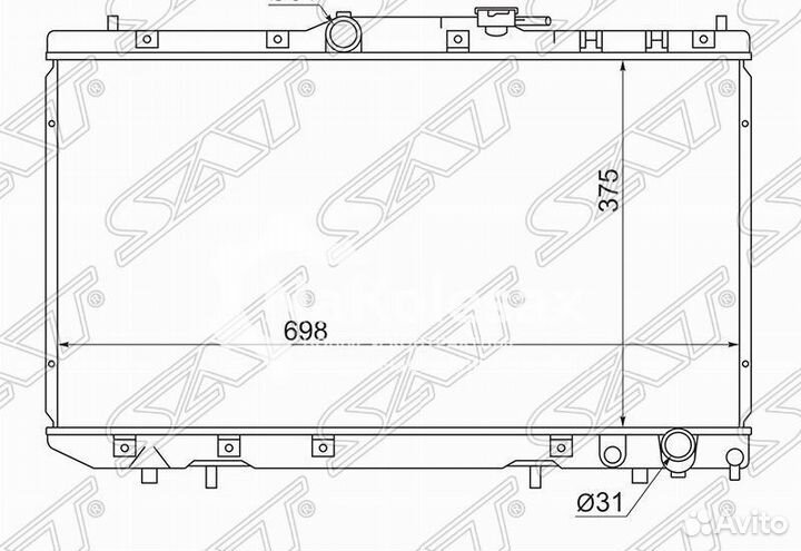 Радиатор toyota corona premio/carina/avensis/caldi