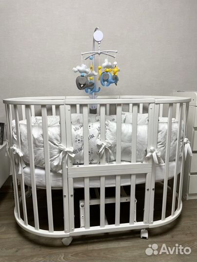 Кроватка детская трансформер с маятником