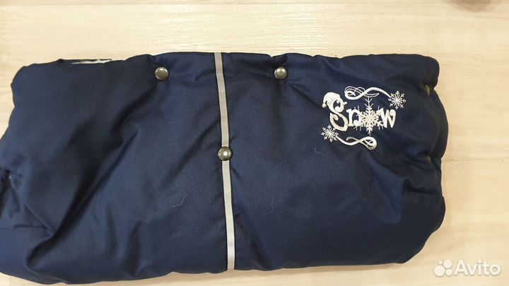 Конверт в коляску из овчины и муфта для рук