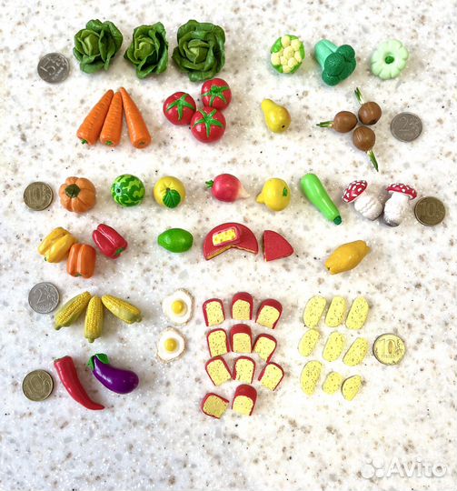 Овощи и фрукты из полимерной глины
