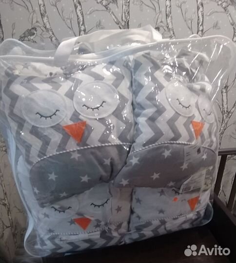 Бортики подушки в кроватку