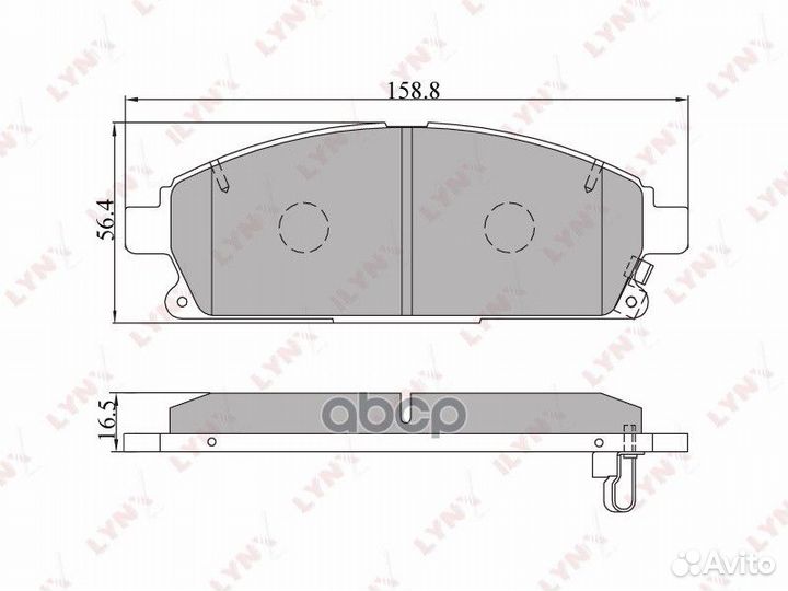 Колодки тормозные дисковые перед BD5704 LYN