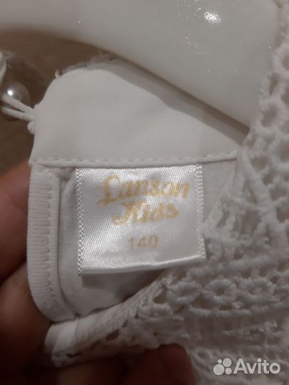 Блузка белая школьная на девочку 140