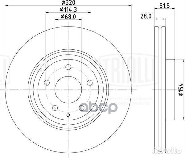 Диск торм. для а/м Mazda CX-9 (16) перед. d32