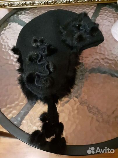 Шапка ушанка норковая женская