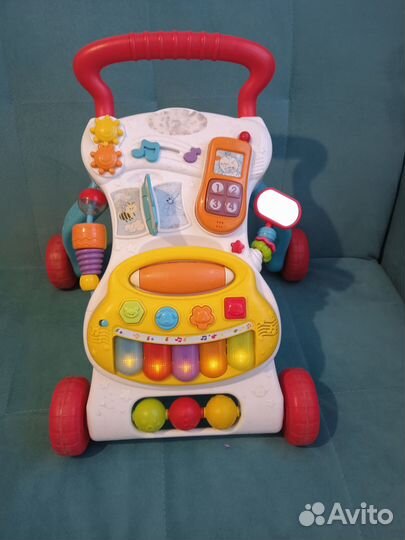 Игровой центр каталка-ходунки, пианино музыкальное