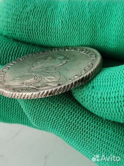 1 рубль 1762 СПБ-нк гурт шнур вправо Петр 3