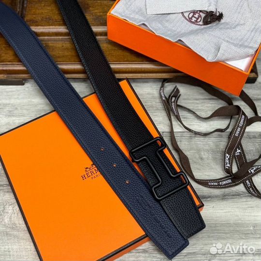 Ремень мужской двухсторонний Hermes