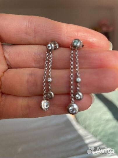 Серебряные серьги Sunlight