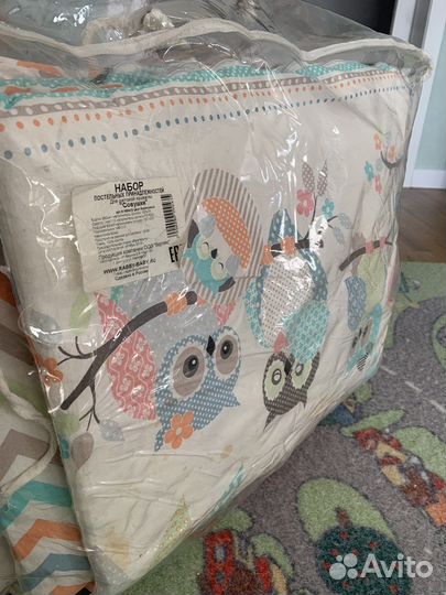 Мягкие бортики для детской кроватки