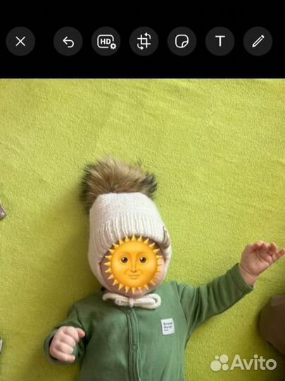 Шапка ручной работы на новорожденного