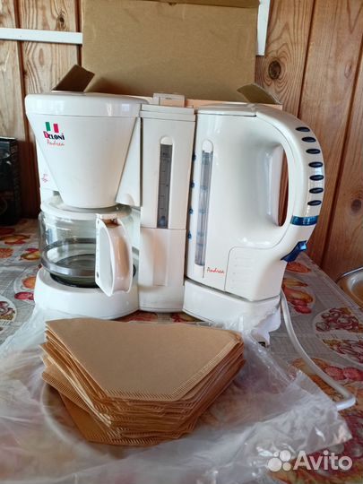 Комплект кофеварки + чайник, дополн. бум. фильтры