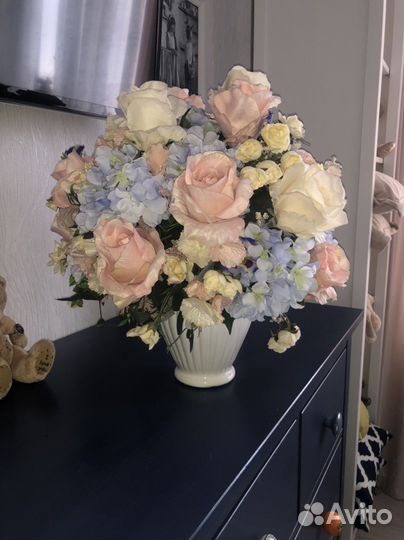 Букет ботаническая копия цветов Пунш