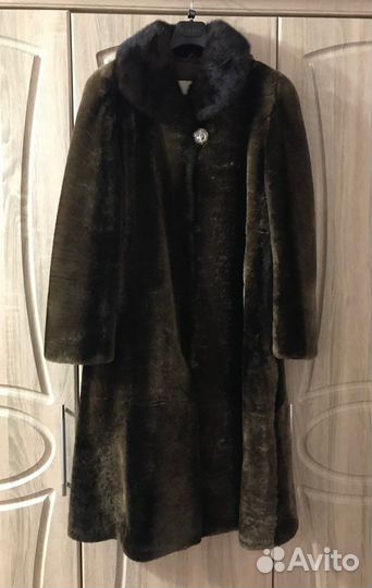 Шуба (мутон+норка)
