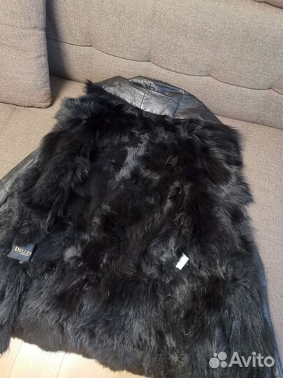 Продам тёплую кожаную дубленку