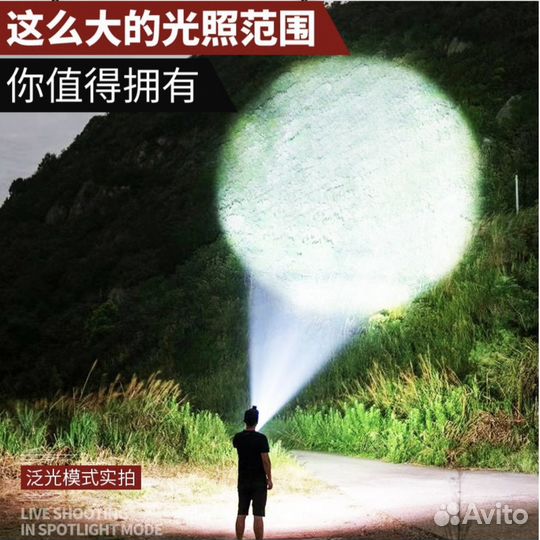 Яркий светодиодный LED фонарь с мощным светодиодом