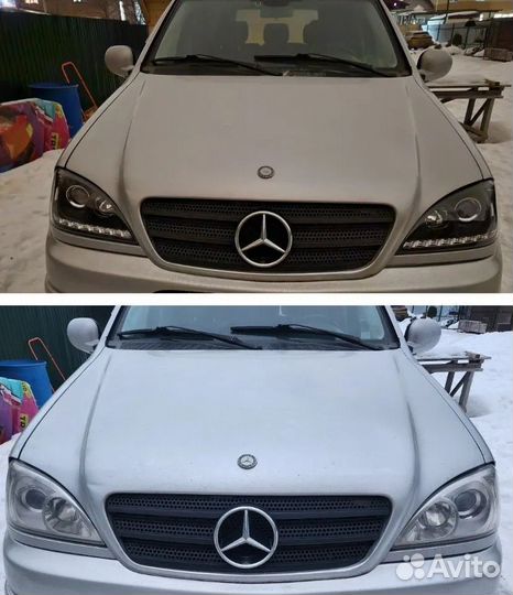 Mercedes W163 01-05 Фары Devil eyes Dayline черные