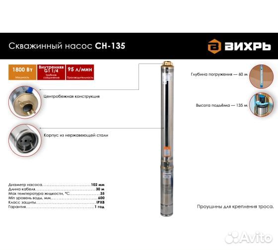 Насос скважинный Вихрь сн