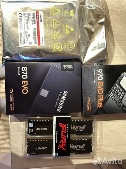 SSD EVO,SSD m2 Evo plus 250gb, HHD 1tb,Память 32гб