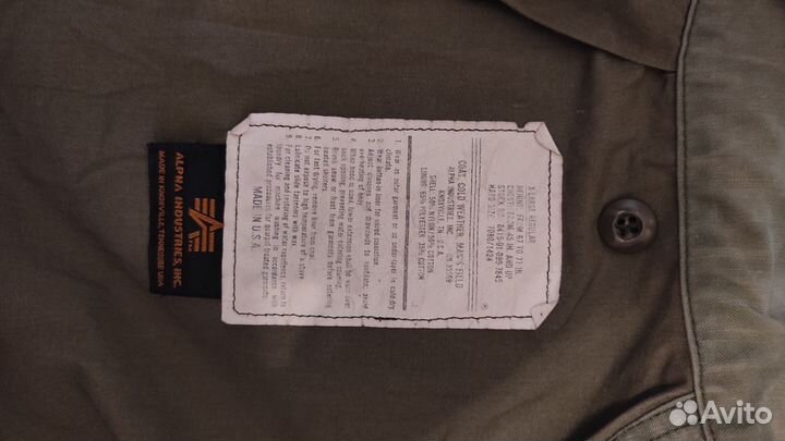 Куртка alpha industries m65