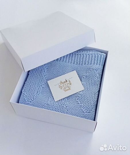 Плед детский вязаный из хлопка