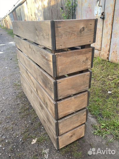 Деревянный ящик ограждение 100х30х100 для цветов