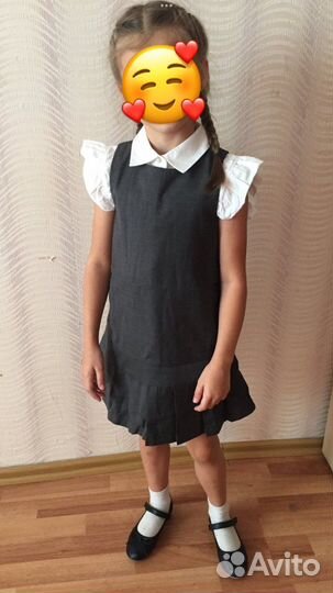 Платье сарафан школьный для девочки h&m