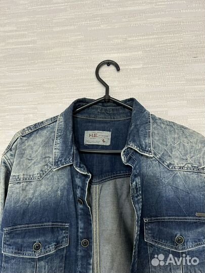 Джинсовая рубашка mango