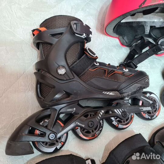 Ролики 32-35 детские + шлем + защита + сумка