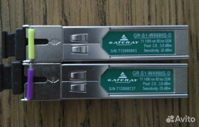 SFP WDM 80km 1GE пара