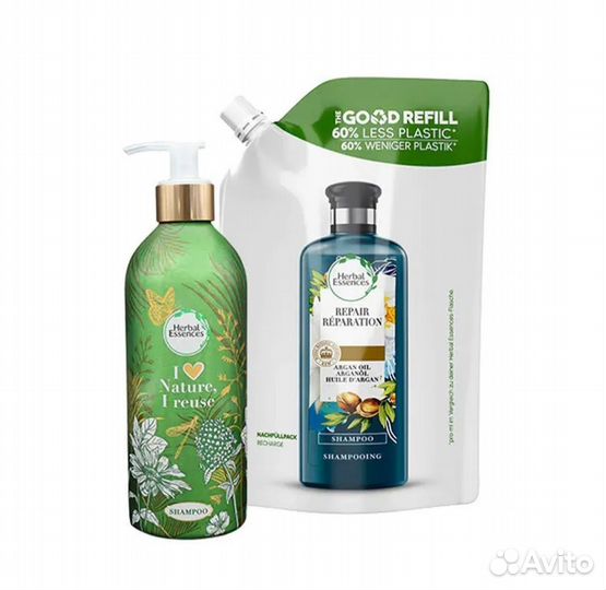 Herbal Essences пустой металлический флакон