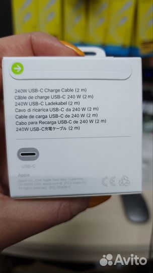 Оригинальный кабель apple type-c 2m нейлоновый