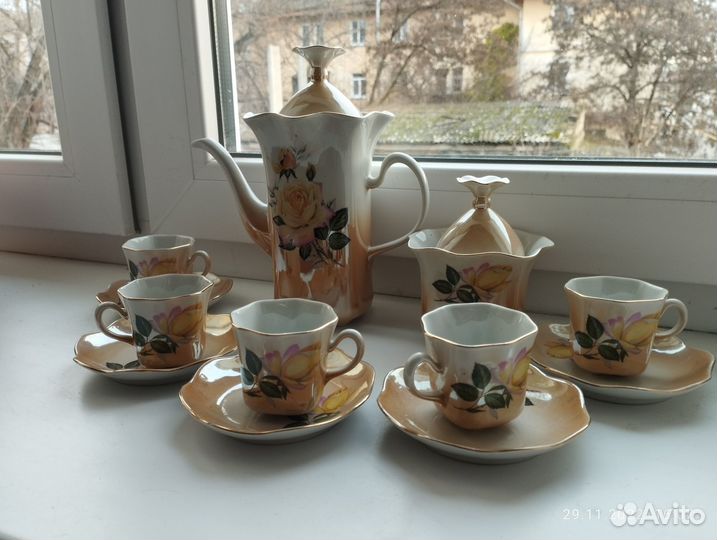 Кофейный сервиз с подносом