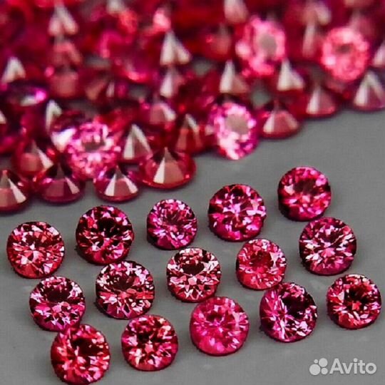 Рубин натуральный 0,88Ct 1,2мм 100шт VVS Мозамбик